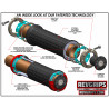 Revgrips RG7 Ergo Pro Series Grips 34mm BLACK/ORANGE